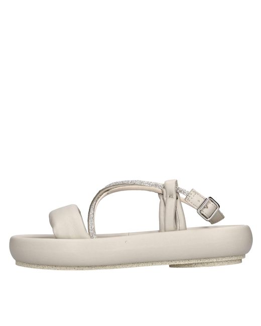 PATRIZIA BONIFANTI Sandalen Grijs in het Metallic