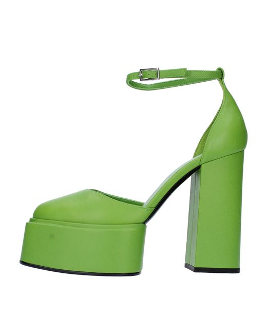 3Juin Green Grune Hochhackige Schuhe
