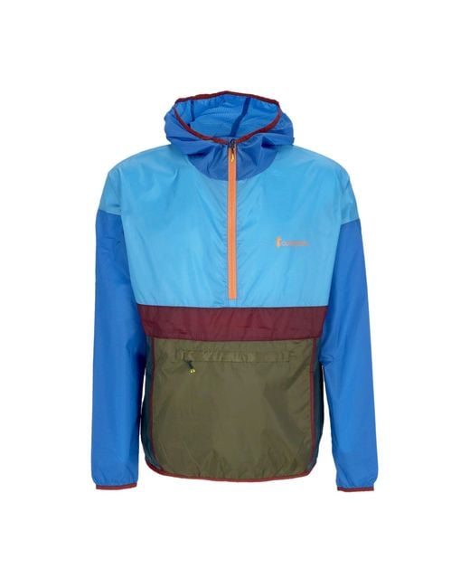 COTOPAXI Blue Teca Half-Zip Windbreaker Pull-On Windbreaker for men