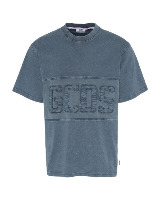 Gcds Blue T-Shirt for men