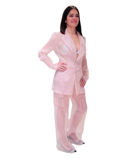 Gaelle Pink Cargo Pants