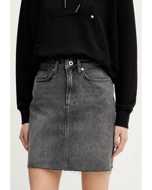 Gonna Klj Karl Denim Skirt Karl Lagerfeld de color Black