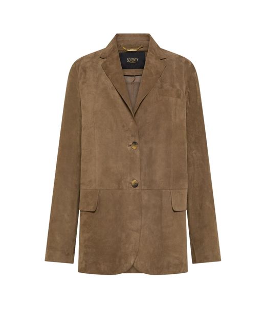 Seventy Brown Jacket With Pockets