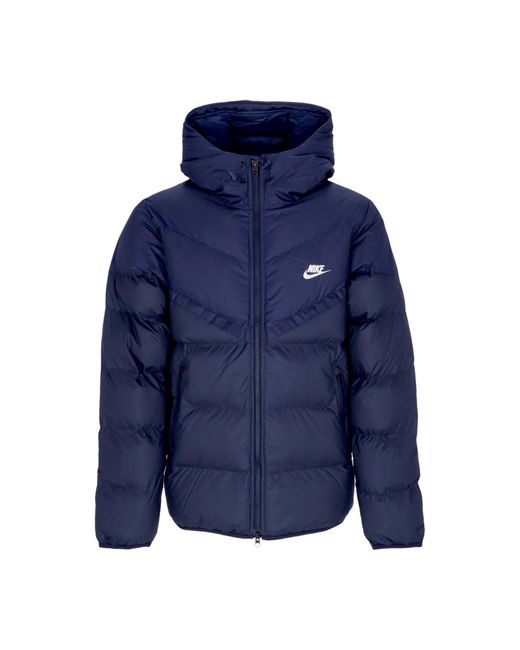Nike Blue Storm Fit Windrunner Primaloft Hooded Jacket Down Jacket Midnight/Obsidian/Sail for men