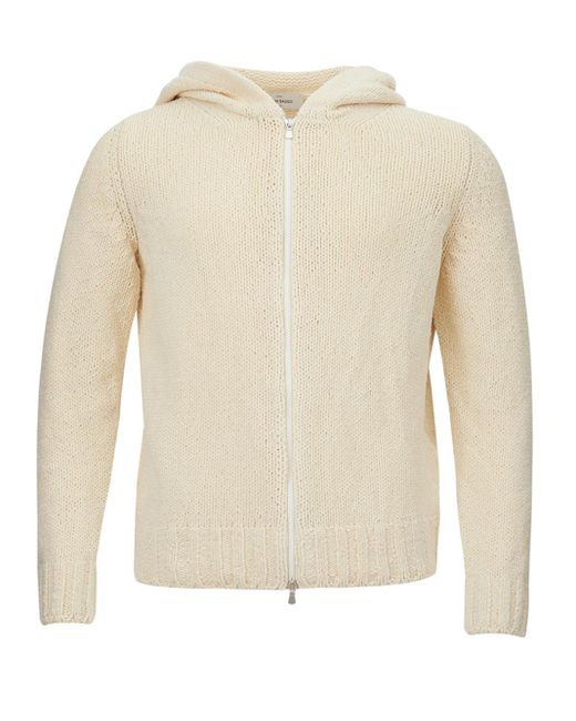 Gran Sasso White Zip And Hoodie Sweater for men