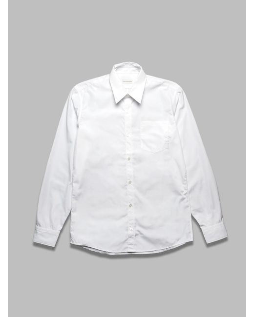 Dries Van Noten White Fitted Cotton Shirt for men