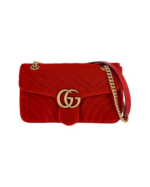 Gucci Red Shoulder Bag Or Shoulder Strap gg Marmont 443497k4d2t