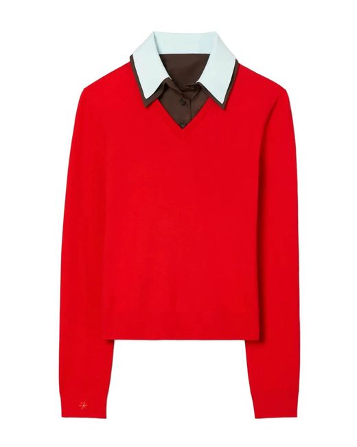 Tory Burch Red Sweaters