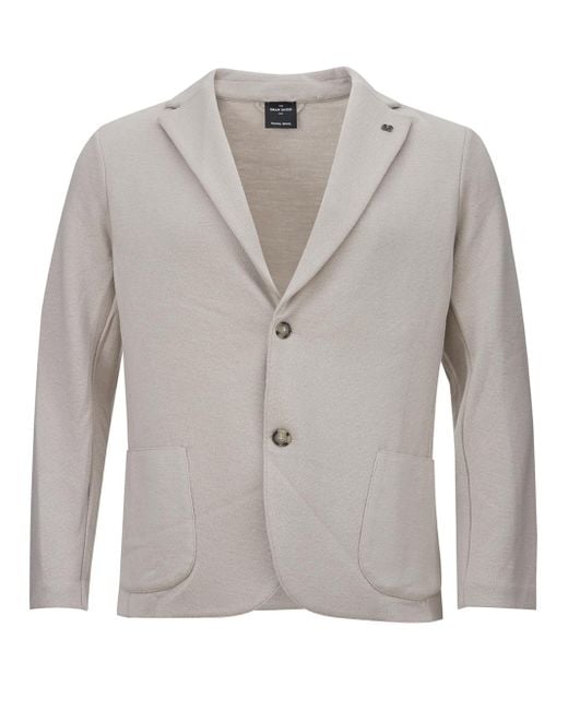Gran Sasso Gray Two-Button Destructured Wool Jacket for men