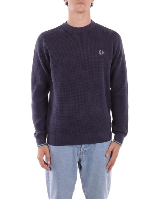 Fred Perry Blue Sweaters for men
