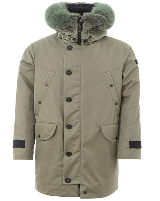 Peuterey Gray Padded Parka With Hood for men