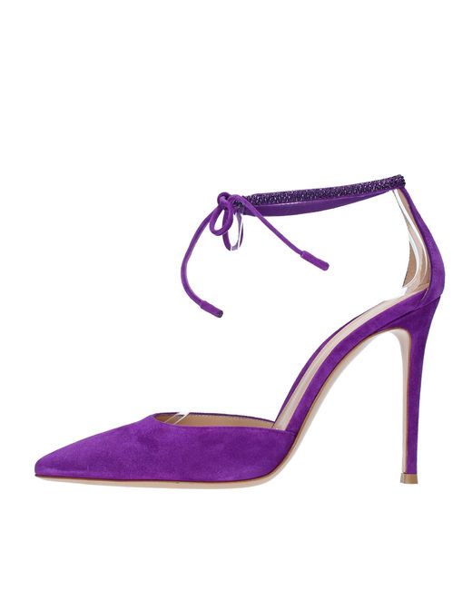 Zapatos De Tacon Morado De Gianvito Rossi de color Purple