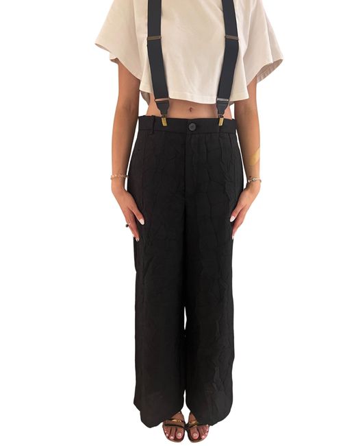 PDR Black Pantalone With Straps