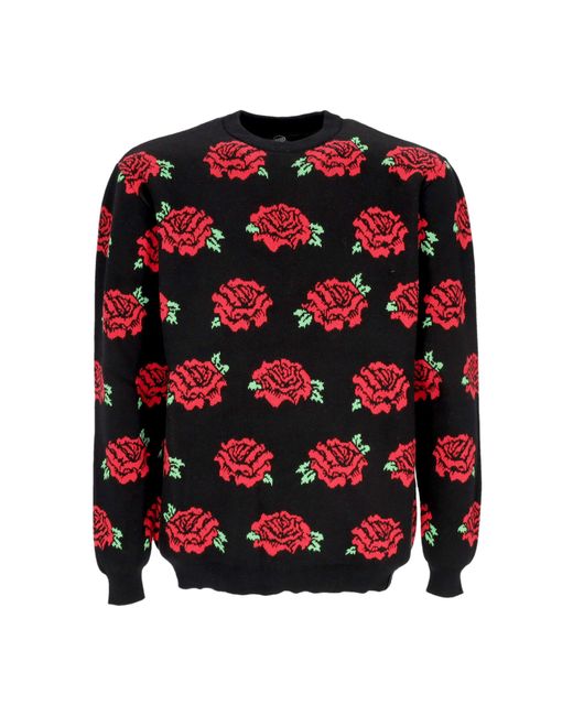 Santa Cruz Dressen Roses Knit Crew Herrenpullover in Red für Herren