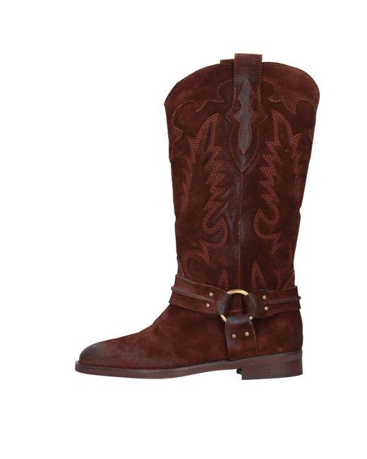 Botas GISÉL MOIRÉ de color Brown