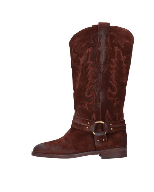 GISÉL MOIRÉ Brown Boots