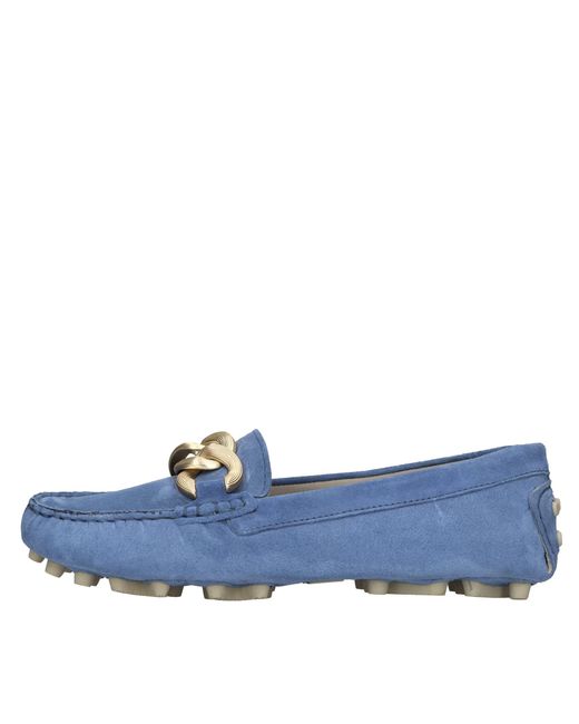 Emanuélle Vee Blue Flat Shoes Clear