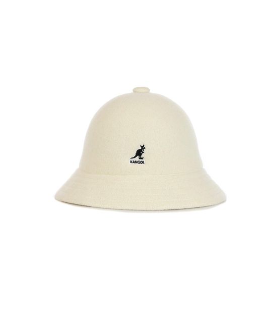 Kangol White 'Wool Casual Bucket Hat for men