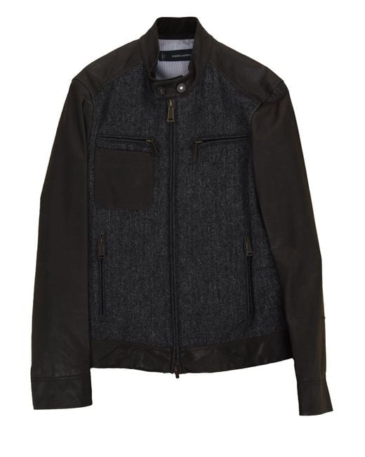 DSquared² Black 2 Leather Jacket Mod. S74Am0383S41830860 for men