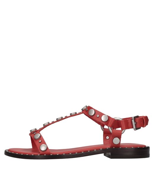 Ash Red Flat Shoes
