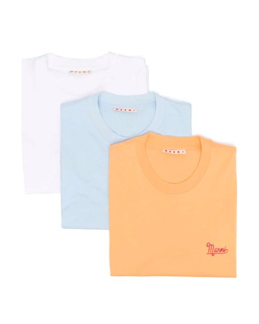 Marni Orange Mehrfarbiges T-Shirt Und Polohemd