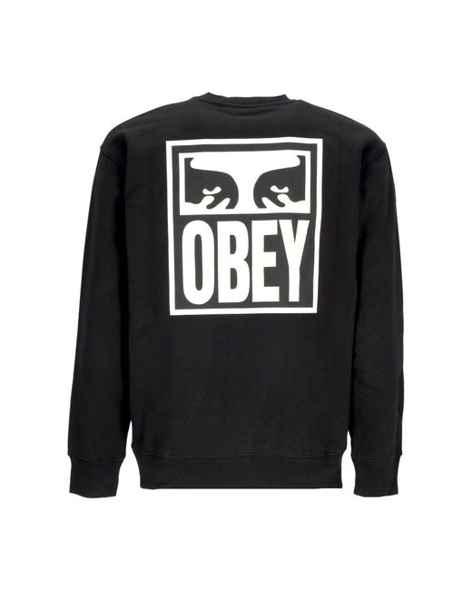 Obey Black Eyes Icon Crew Premium Fleece 'Crewneck Sweatshirt for men