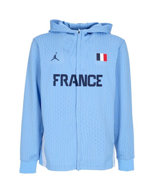 Sudadera Con Capucha Ligera Y Cremallera Para Hombre Chaqueta De Juego De Baloncesto Dri-Fit Adv Equipo De Francia Nike de hombre de color Blue