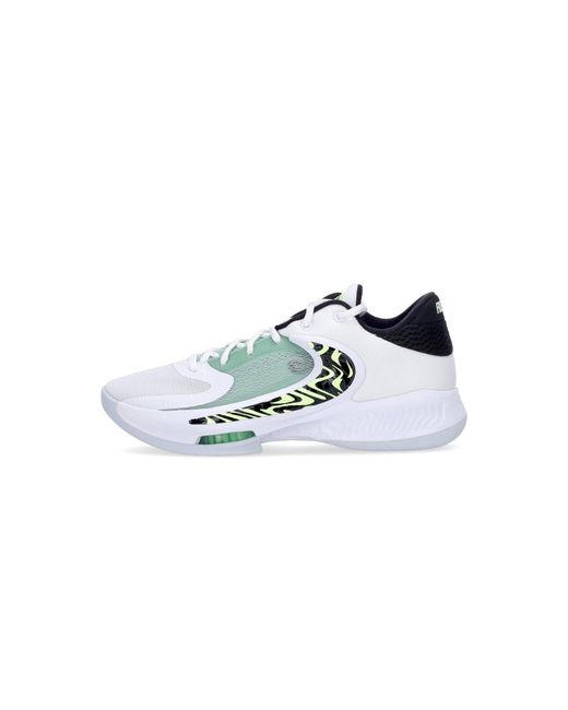 Nike White Basketball Shoe Zoom Freak 4 "Greek Coastline" for men