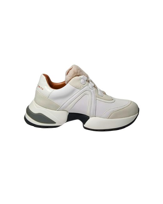 Alexander Smith White Schuhe Fur Damen Marmor Frau-Weib Mit Fell