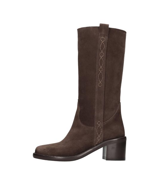 Ash Brown Suede Waxed Boots
