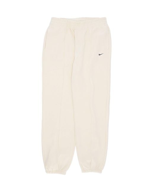Pantalon De Survetement Polaire Pour Femmes W Sportswear Fleece Pant Coconut Milk/Noir Nike en coloris White
