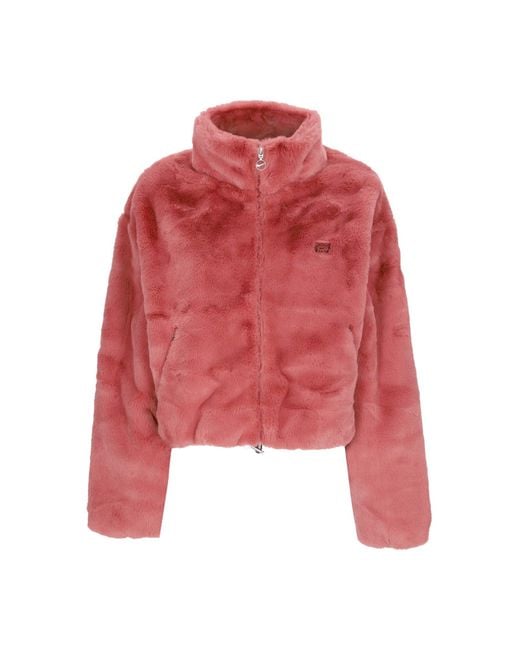 Nike Red Fur Sportswear Ic Cozy Full-Zip Jacket Canyon Rust