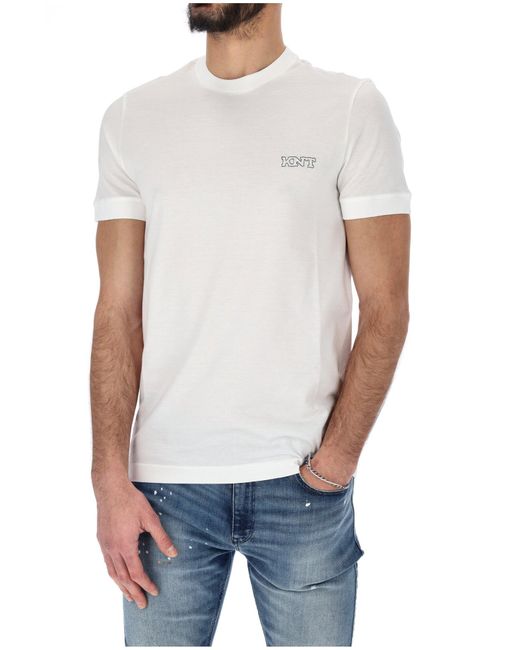 Kiton T-Shirt 100%Co Weib in White für Herren