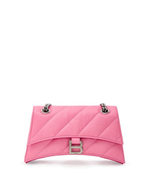 Balenciaga Pink Crush Bag Mit Silberkette