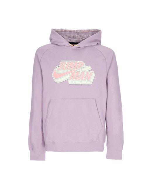 Nike Purple Lightweight Hooded Sweatshirt Jumpman Fleece Pullover Hoodie for men