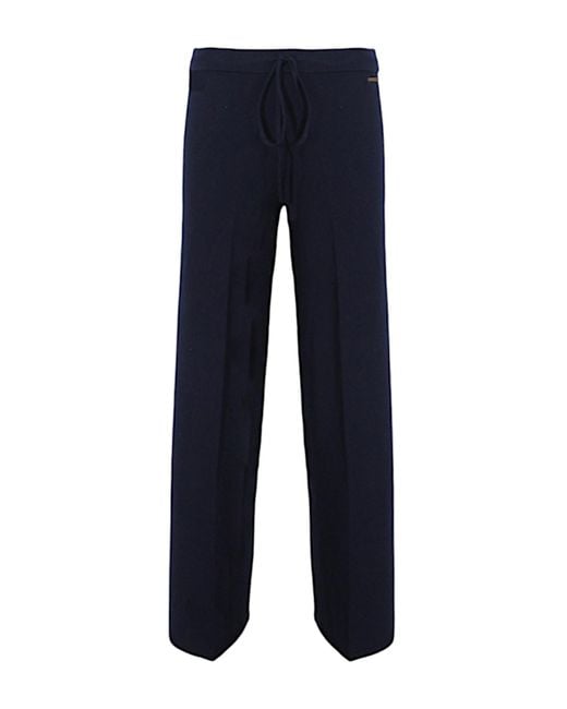 Twinset Blue Trousers 242Ll3Bbb Dark