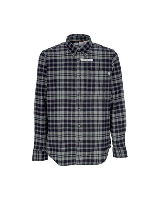 Timberland Blue Long Sleeve Shirt Heavy Flannel L/S Check Shirt for men