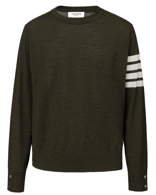 Thom Browne Green Crepe Sweater for men