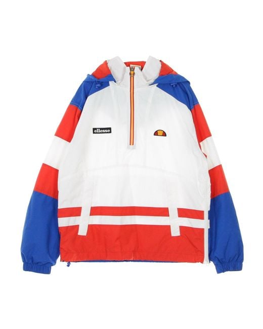 Ellesse Pull-On Windjack Anorak Optisch Wit in het Red voor heren