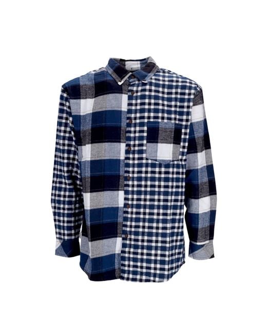 Crazy Shirt Camisa De Manga Larga Para Hombre Element de hombre de color Blue