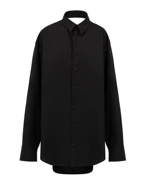 Balenciaga Black Shirt Dress Suspended