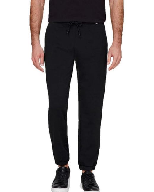 Calvin Klein Black Confort Knit Logo Tape Pant K10K108154 Beh for men