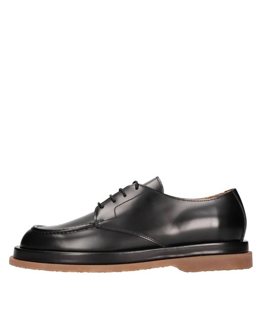 Buttero Black Flat Shoes for men
