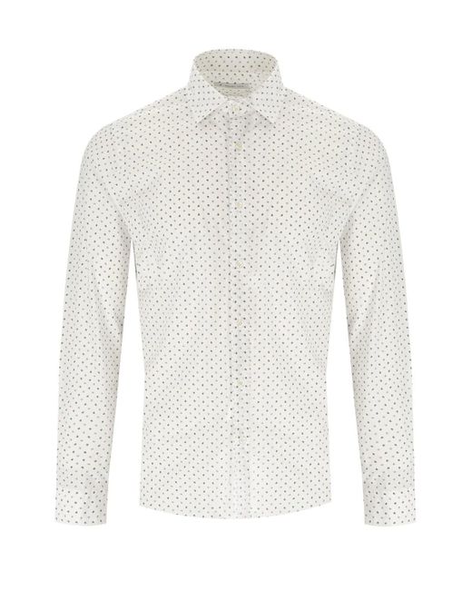 Manuel Ritz White Patterned Shirt for men