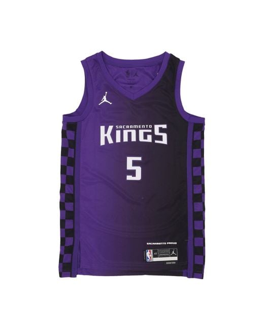 JORDAN NBA Herren-Basketball-Tanktop Nba Statement Edition 23 Dri-Fit Swingman-Trikot Nr. 5 Deaaron Fox Sackin Field Lila in Purple für Herren