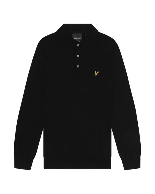 LYLE AND SCOTT 1874 Shirts Kn2313V Voetbal Z865 Jet Zwart in het Black voor heren