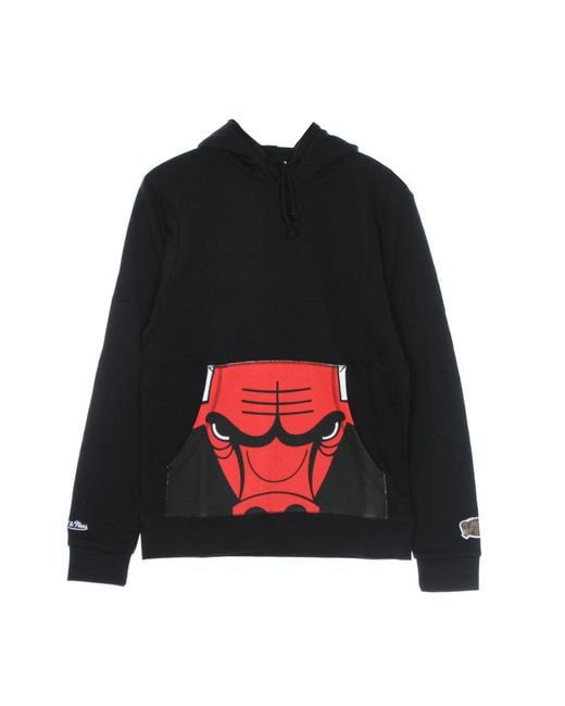 Mitchell Ness Men's Black Hoodie Nba Cropped Logo Hoody Hardwood