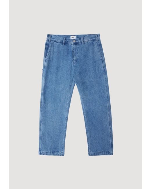 Obey Hardwork Carpenter Denim in het Blue