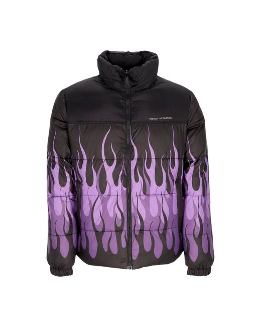 Puffy Jacket Chaqueta De Plumas Para Hombre Negro/Morado Vision Of Super de hombre de color Purple