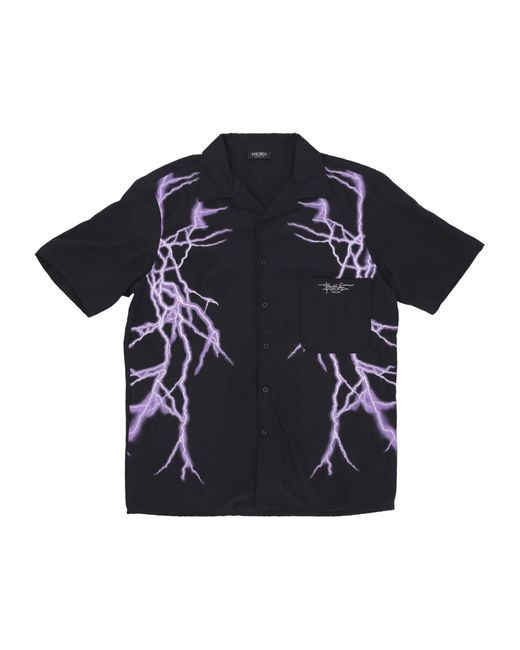 Phobia Shirt Met Korte Mouwen Lateral Lightning Shirt Zwart/Paars in het Black voor heren